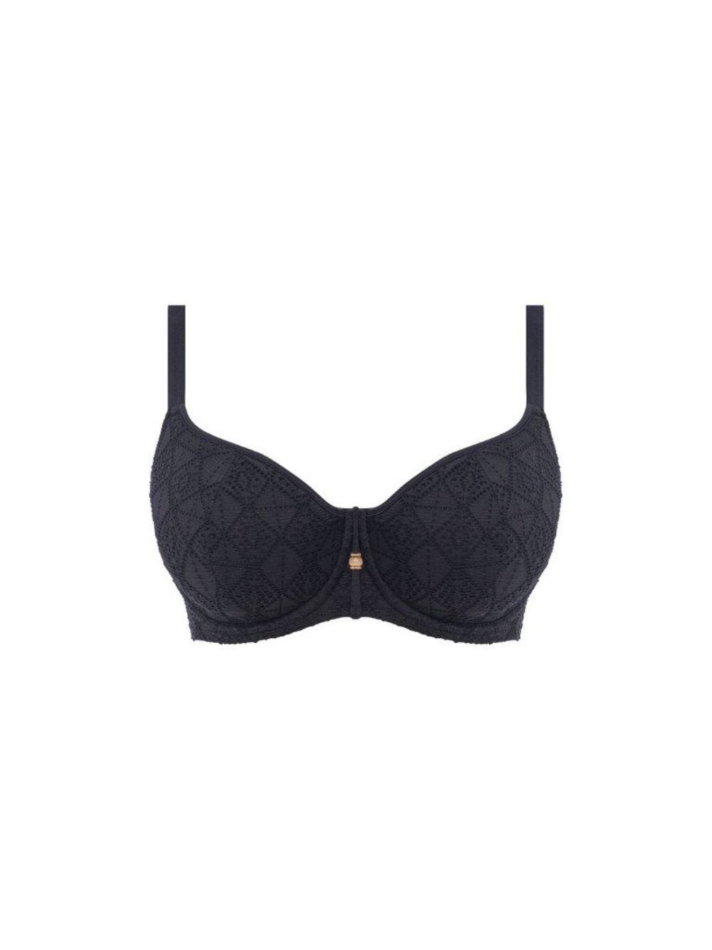 Freya Women's Nomad Nights Underwire Sweetheart Bikini Swim Top Black Size 32g